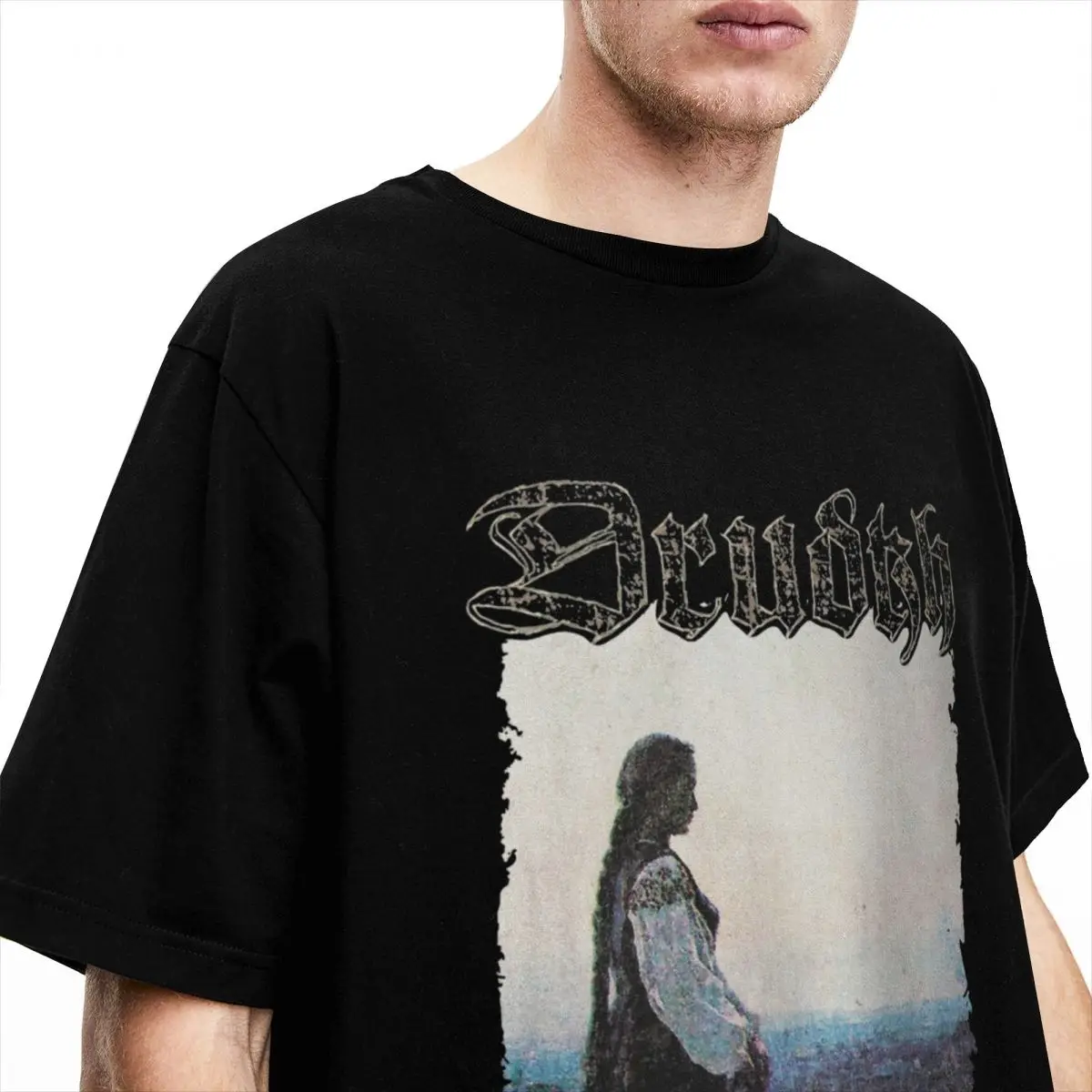 Men Women Drudkh Black Metal Band T Shirts Merchandise Blood In Our Wells Cotton Clothing Vintage Short Sleeve Round Neck Tees