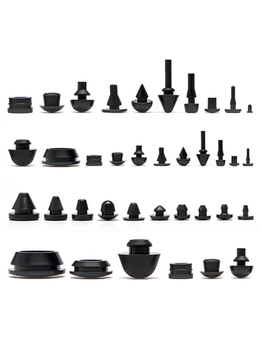 Tapón silenciador de silicona, tapón de goma con orificio cónico, alfombrilla antideslizante para pies, hebilla, amortiguación silenciosa para puerta, sellado termoestabilidad