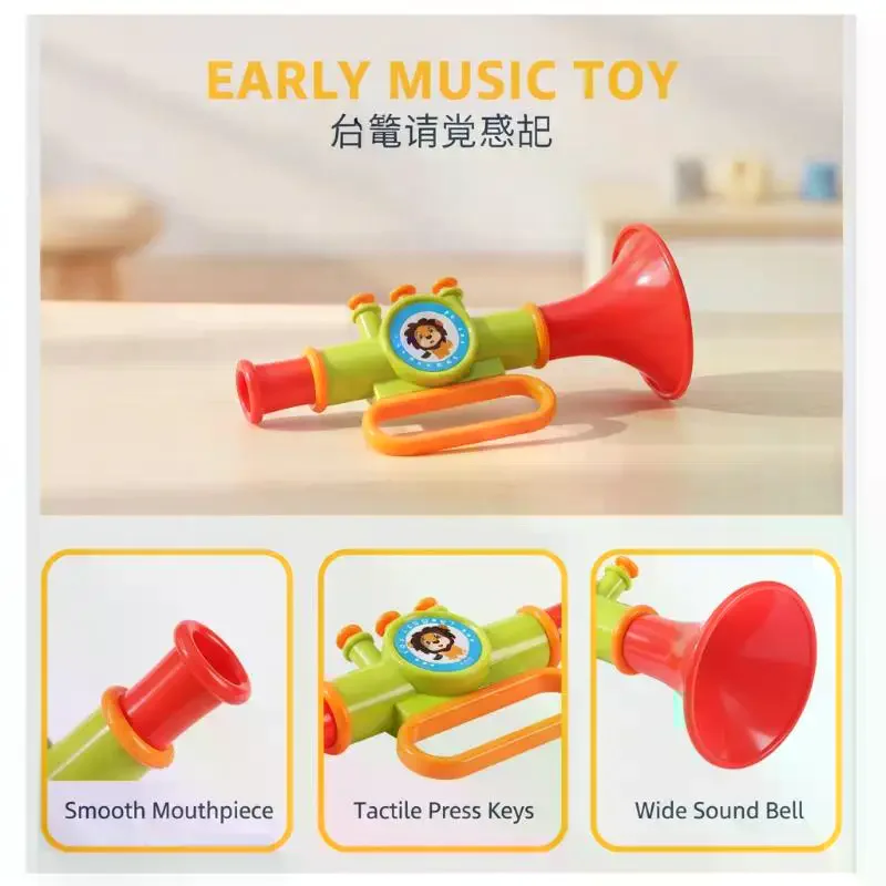 Children's Cute Whistle Horn Trumpet Lovely Multicolor Musical Toy Lightweight for Travel Leisure Play Games