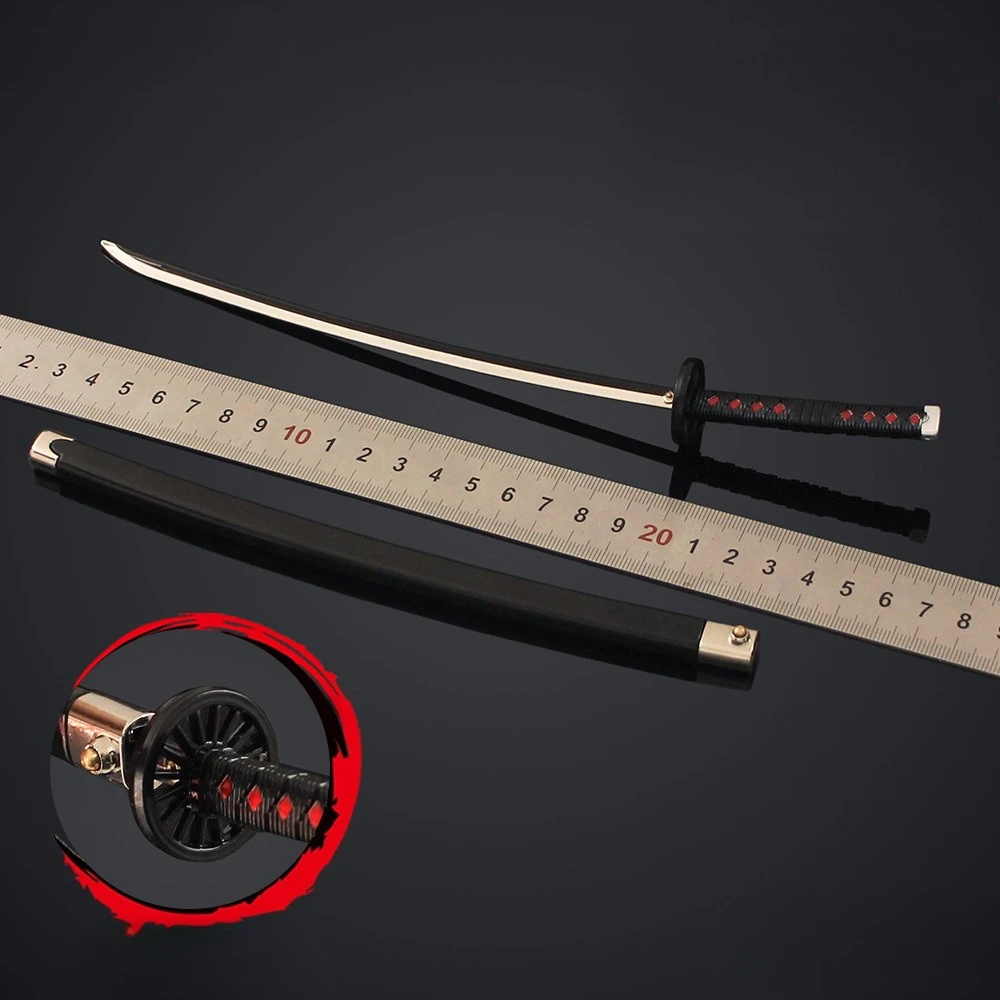 26CM Dämon Slayer Japanische Anime Peripheriegeräte Kamado Tanjirou Schwert Metall Handwerk Modell Sammeln Schreibtisch Ornamente Geschenke Junge Spielzeug