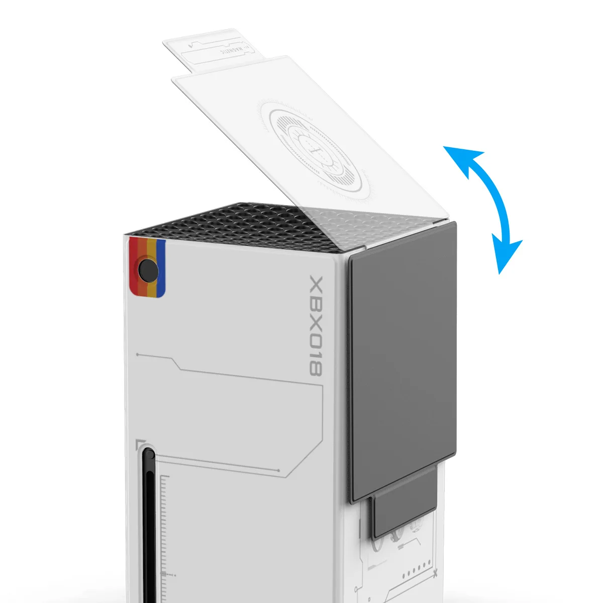 لـ Xbox Series X حافظة غبار مغناطيسية مفتوحة ومغلقة مضادة للتصادمات ومضادة للخدش وملحقات مضادة لبصمات الأصابع #4