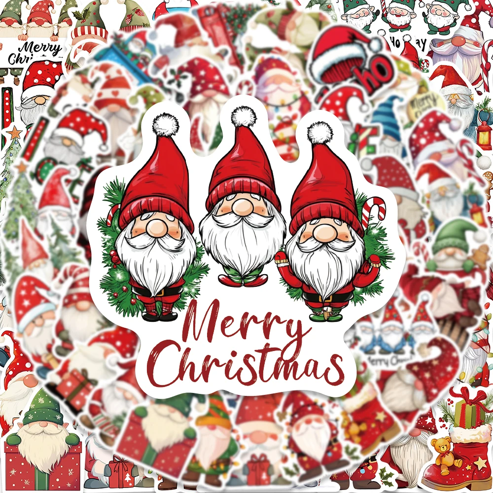 50PCS Cartoon Spaß Bart Santa Claus Aufkleber Lustige Kreative Urlaub Geschenk Dekoration Telefon Fall Sammelalbum Wasser Tasse Laptop Aufkleber