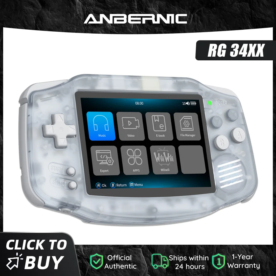 Anbernic NEW RG34XX Retro Game Console With 64G TF Card Portable