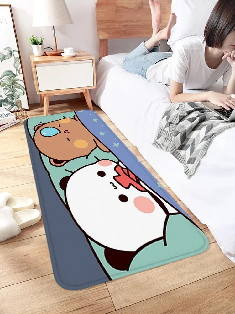 Kawaii Anime Rugs Living Room BuBu DuDu Bear Foot Carpets Doormat Floor Mats Anti Slip Mat Home Kitchen Hallway Bedside