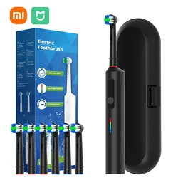 Xiaomi Smart Rotating Electric Toothbrush, Rechargeable Rotary Toothbrush with 6 Heads Compatible with Replacement Brush Heads