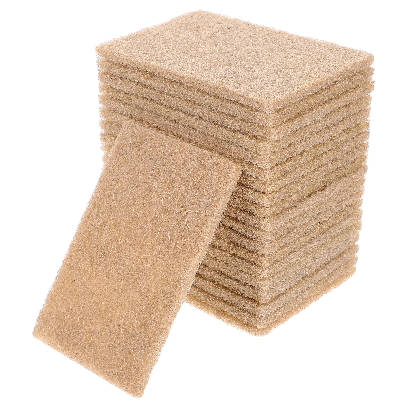 20Pcs Eco Friendly Sisal Scrub Pads Dish Wash Scrubber Pad Commercial Grade Scouring Pads for Dishes Cookware Stainless Steel