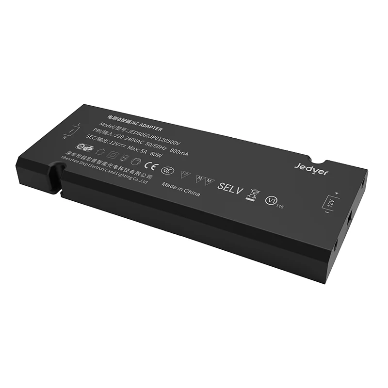 CE & for UL Certified 60W Single Output LED Driver 100-240VAC 24V Output Voltage with 5 Years Warranty for LED Lighting