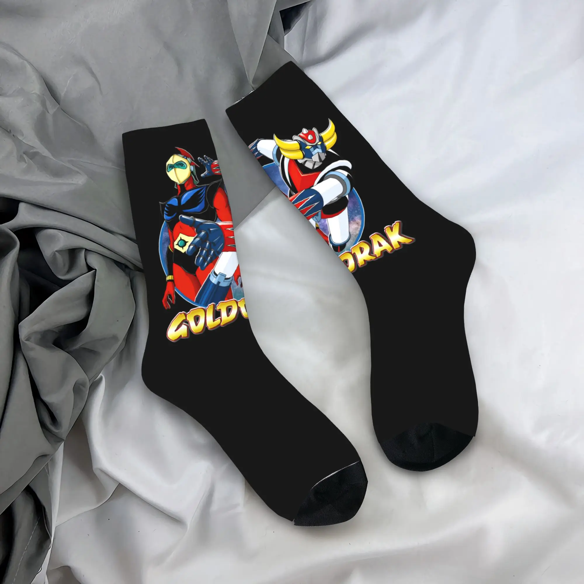 

Custom Cute UFO Robot Goldorak Grendizer Socks Women Men Warm 3D Printing Actarus Goldrake Mecha Anime Football Sports Socks