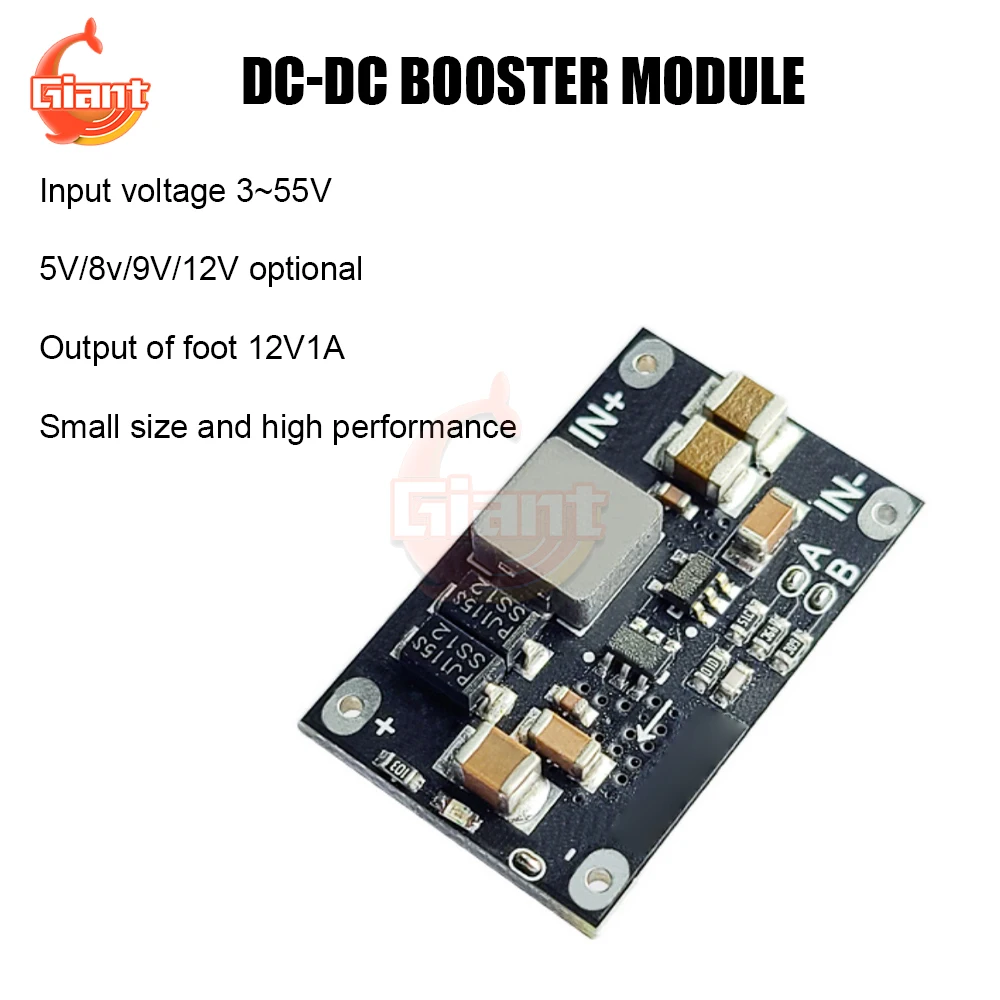 DC-DC 3-5.5V To 12V Step-up Moudle 5V/8V/9V/12V PCB Boost Converter Board Adjustable Voltage Regulator Power Supply Module