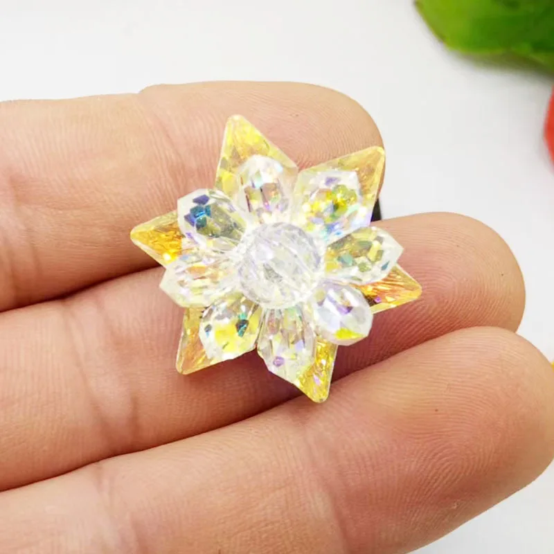 Fashion accessories Shihua crystal flower brooch all corsage pin anti-leakage buckle factory wholesale