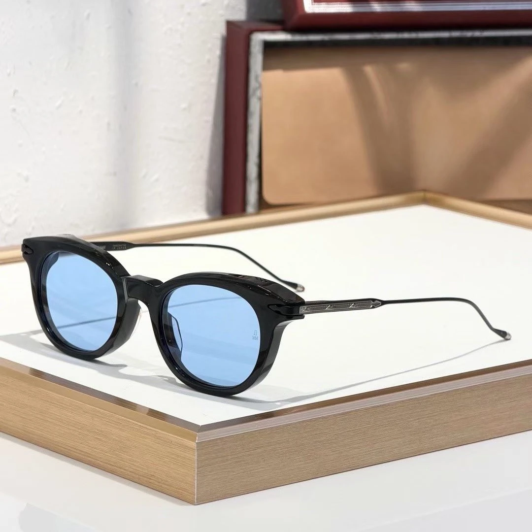 

Luxury Fashion Trend Vintage JJMM Sunglasses HISAO Titanium Acetate UV400 Retro Small Oval Jasper Unisex Style 3A+ High Quality