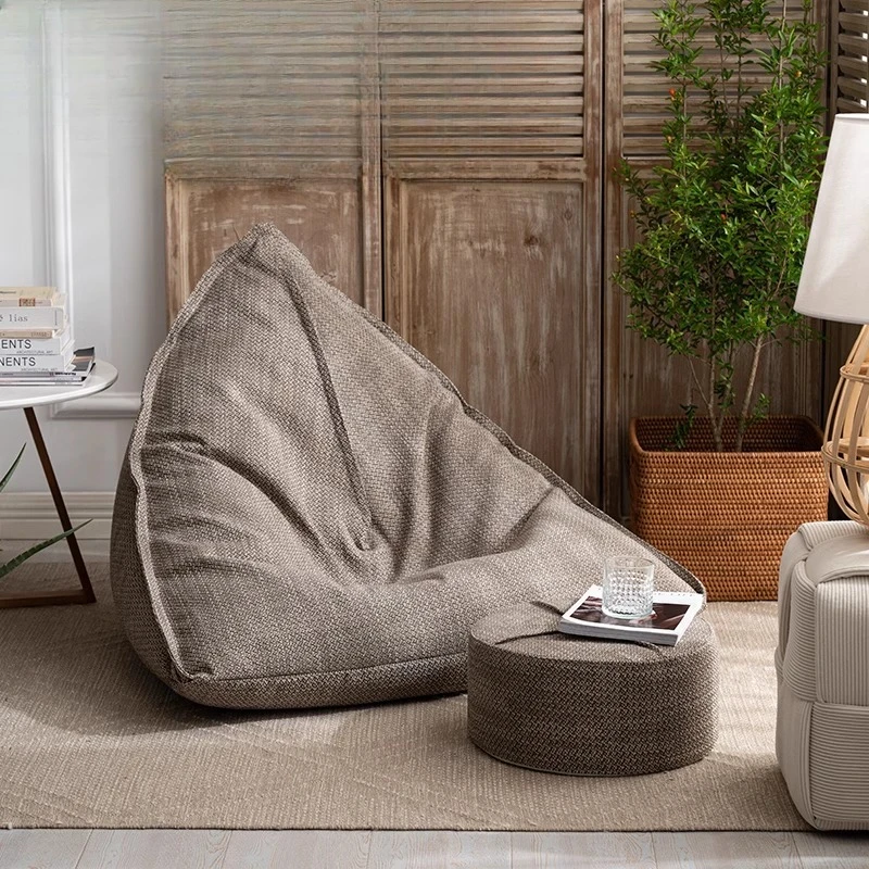 Sofá perezoso tatami lectura descompresión crema viento frijol saco de arena balcón puede tumbarse y dormir