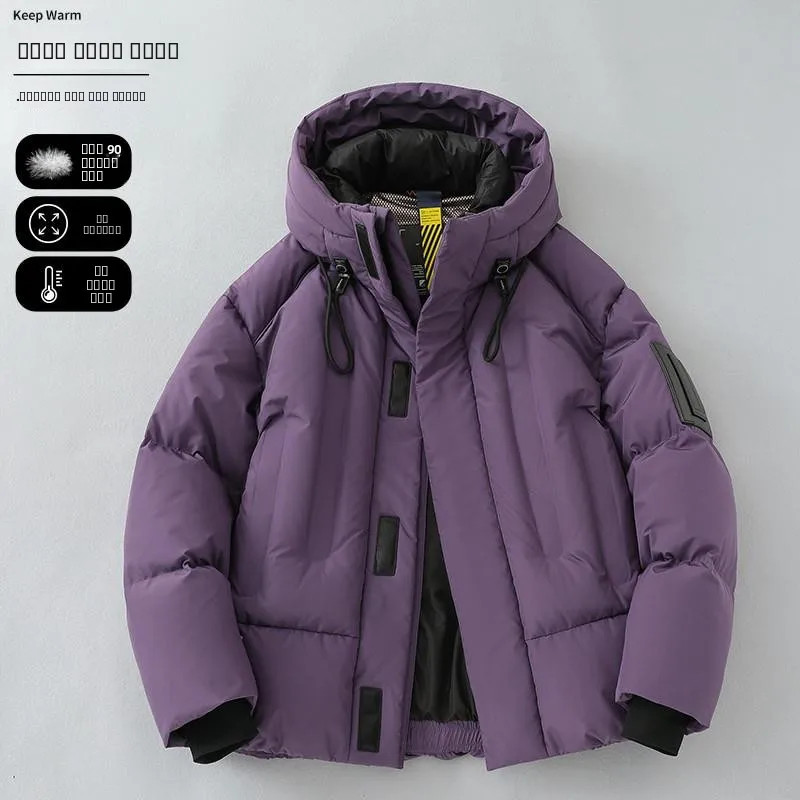 

Faionable High-Quintence Du down Jaet Men's Trendy Brand Winter Thiened Premium down Warm ort Coat with Hood