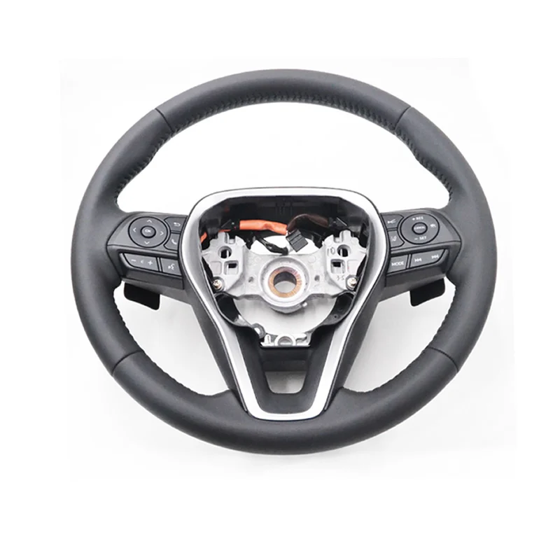 High-profile Leather steering wheel with Shift paddle Cruise Control Button For Toyota Camry Corolla Rav4 Rav 4 Xv70 2018-2020