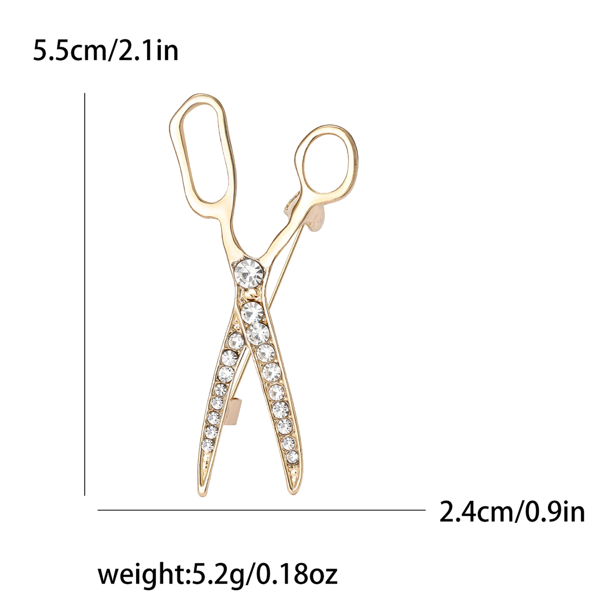 Beaut&Berry Beautiful Scissors Brooches for Women Unisex Charming Pins Friends Party Gifts Banquet Jewellery Accessories