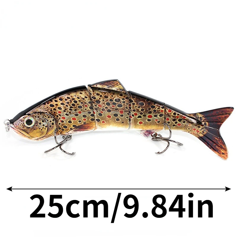 25cm/9.84inch Big Fishing Lure 4 Segment Sinking Swimbait 135g Crankbait Hard Bait Slow Game Artificial Huge