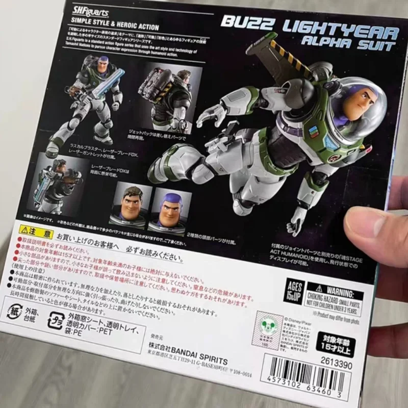 Original Bandai Shfiguarts Buzz Lightyear Alpha Suit Toy Story Collectible Model Action Figure Anime Gift Christmas Gift Toys