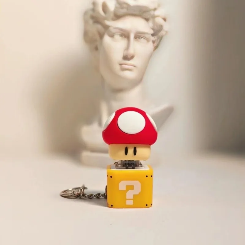 لعبة ماريوس المفاتيح علامة استفهام الطوب قلادة التلألؤ نطق لطيف الإبداعية حقيبة الديكور لعبة هدية #5