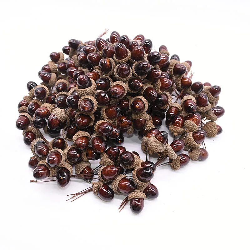 12/24 stücke Künstliche Früchte Eicheln Mini Schaum Gefälschte Nüsse Tannenzapfen Beere Blumen Bouquet Für Hochzeit Weihnachten Scrapbooking Kranz – Detail 20