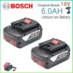 Original BOSCH 18V Lithium Battery Bosch Battery Pack 6.0AH Original Tool Rechargeable Battery 5.0AH 4.0AH 3.0AH