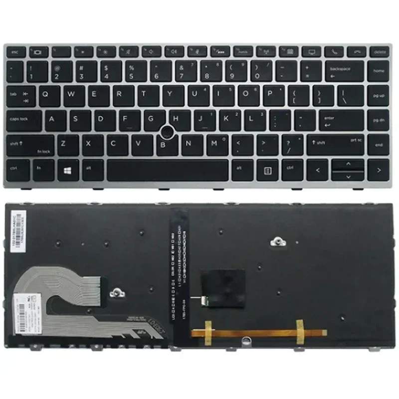 Imagem -06 - Laptop Lcd Tampa Traseira para Elitebook Moldura Frontal Palmrest Superior Base Case Inferior Dobradiça do Teclado 840 g5 740 745 Novo