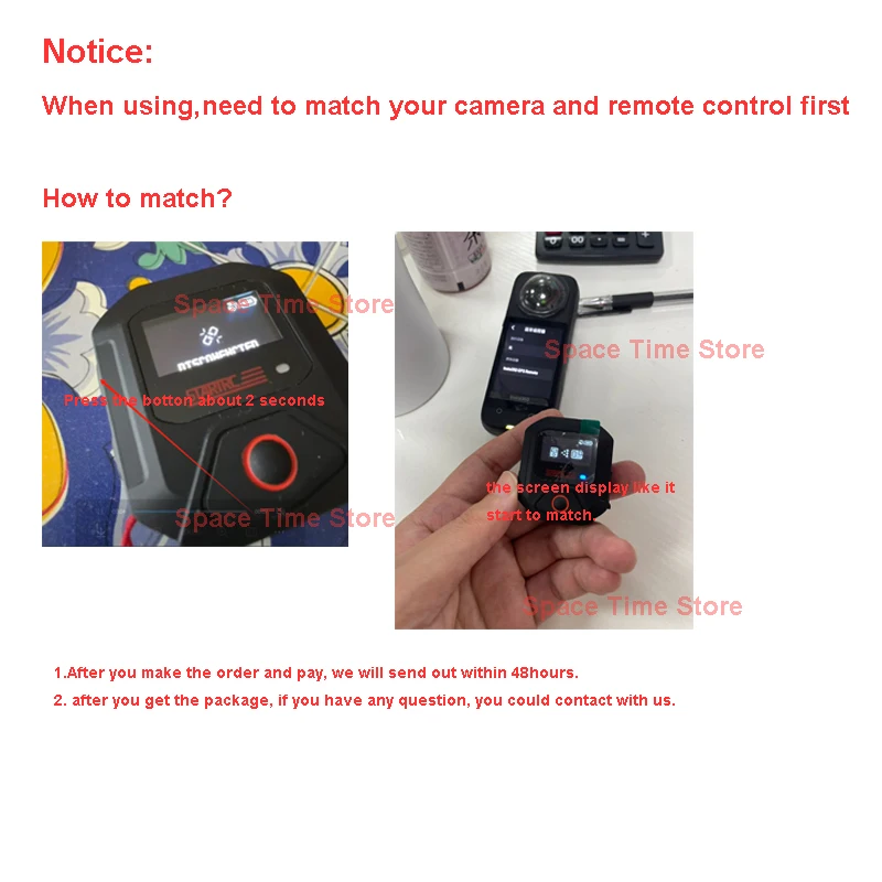 STARTRC Wireless Bluetooth Remote Control for Insta360 X5/4/3/2 ACE Pro 2/ACE Pro/ Insta360 Go 3/3S Action Camera Accessory