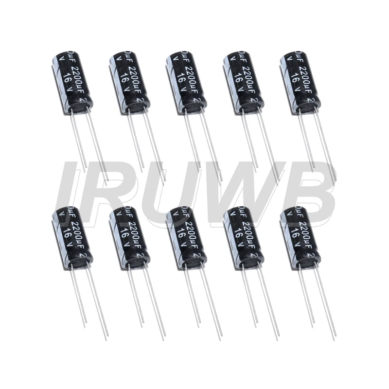 10pcs 2200uF 16V 2200MFD 16Volt Aluminum Electrolytic Capacitor Radial 16v2200mf 16v2200uf