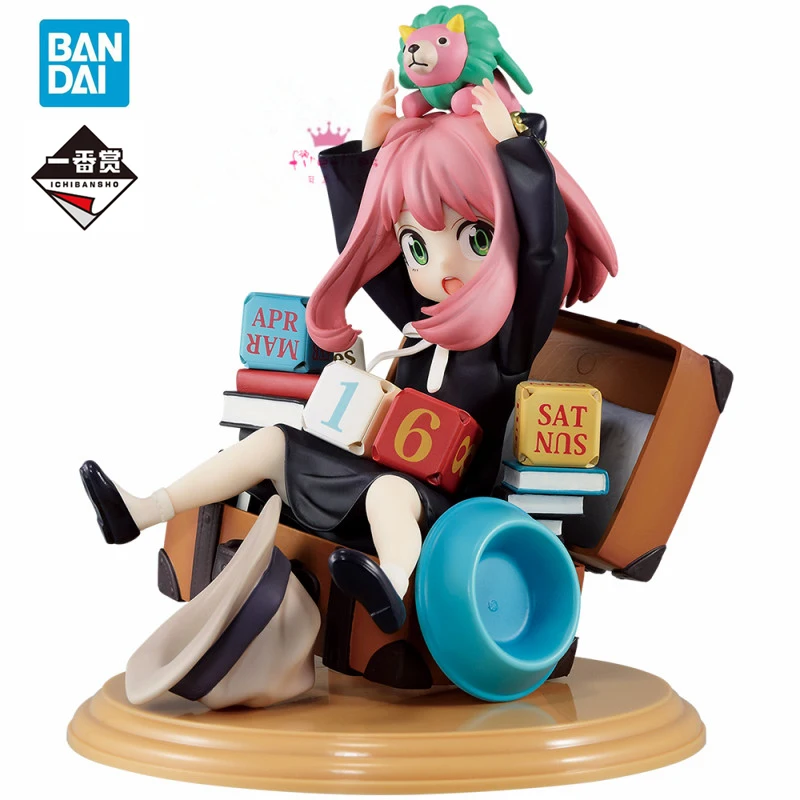 

In Stock Original Ichiban Kuji Anime Bandai Spyfamily Anya Forger Anime Figure 15Cm Pvc Action Figurine Model Toy for Girls Gift