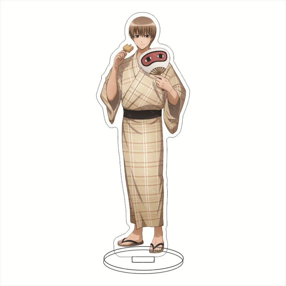 Hot Anime GINTAMA HD Figure Katsura Kotarou Takasugi Shinsuke Kagura Sakata Gintoki Acrylic Stand Model Plate Desk Decor Gift