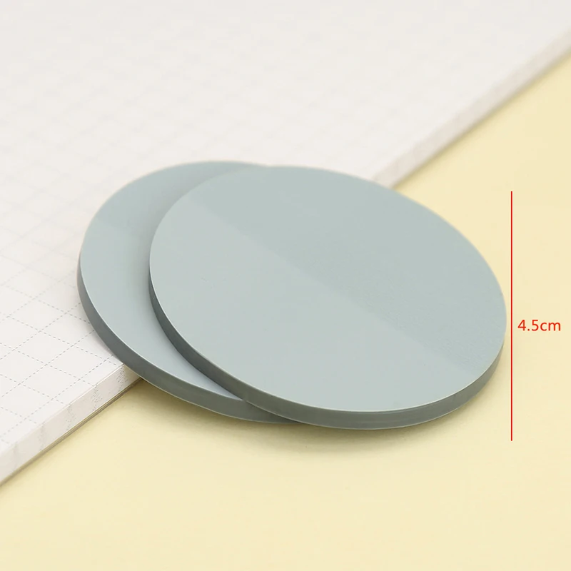 Round Transparent Sticky Notes 20 Sheets Memo Pad Notepads Sticker Paper To Do List Waterproof PET for Student Office Stationery