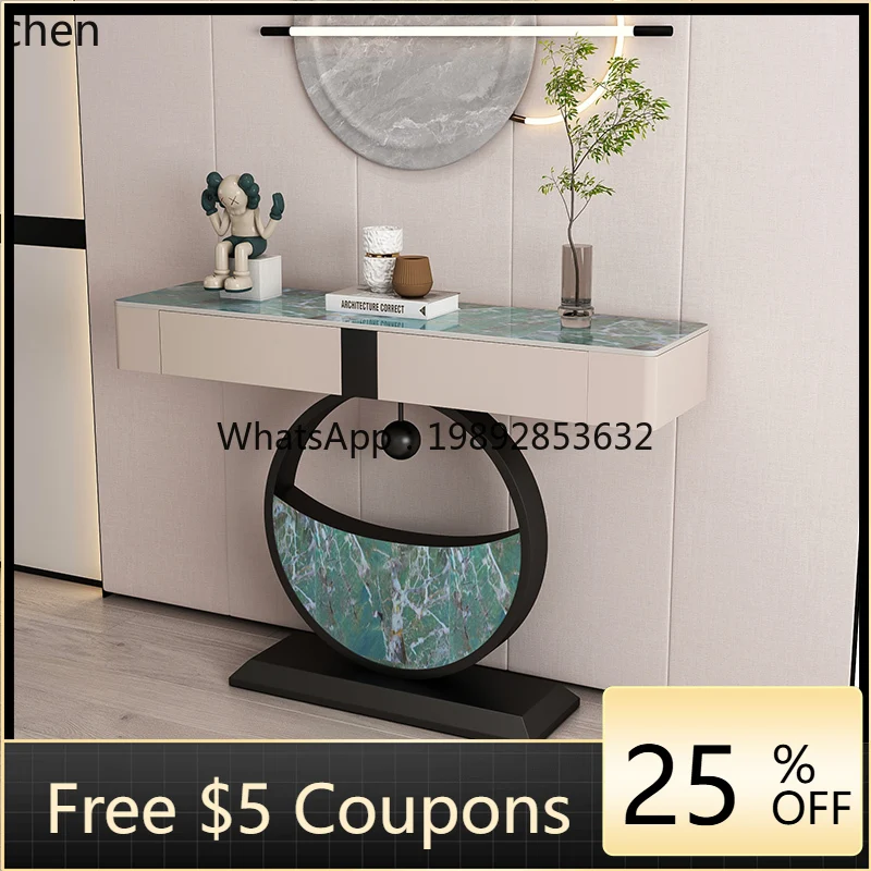 

simple and light luxury home decoration table, very narrow end view table, entrance, household wall entrance table