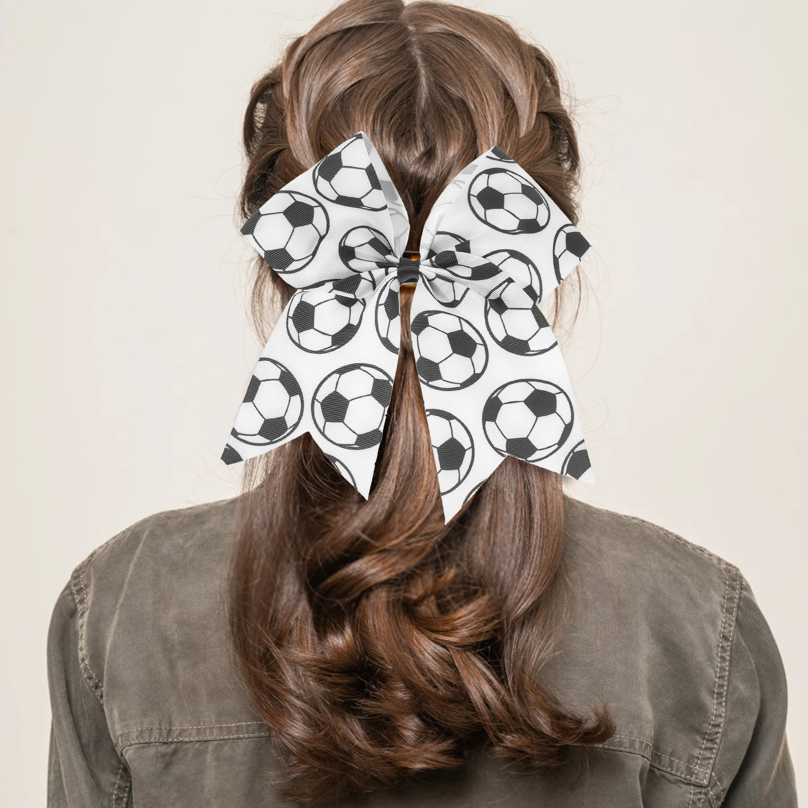 

Soccer Bows Elastic Ponytail Holders Bow Ties Girls Hair Accessories Fine Hair Perfect Fit Theme Party Birthday School Holidays