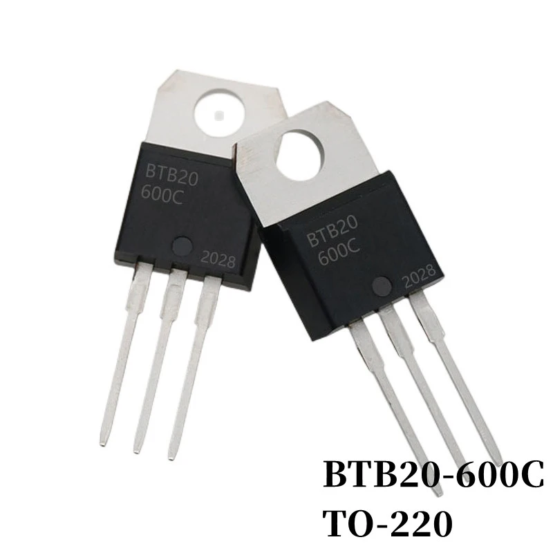 10~500Pcs BTB20-600B BTB20-600C BTB20-800B BTB20-800C DIP Thyristor TO-220 20A 600V/800V Triac Large Chip