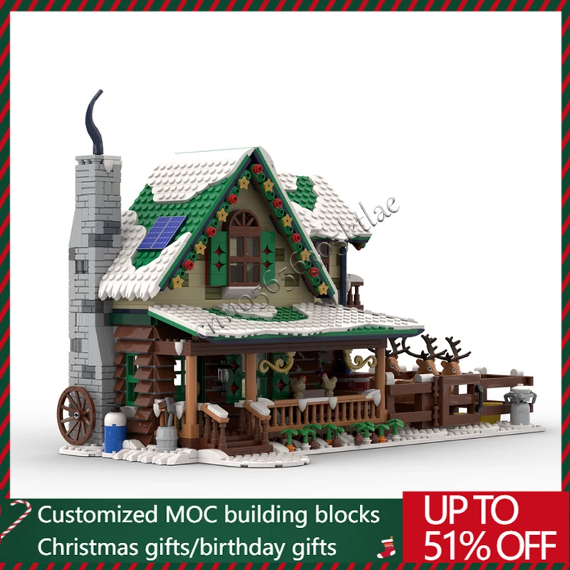 1954 قطعة MOC عيد الميلاد سلسلة الرنة مزرعة نموذج اللبنات الطوب التجمع الإبداعي لتقوم بها بنفسك ألعاب تعليمية مفاجأة الهدايا #2