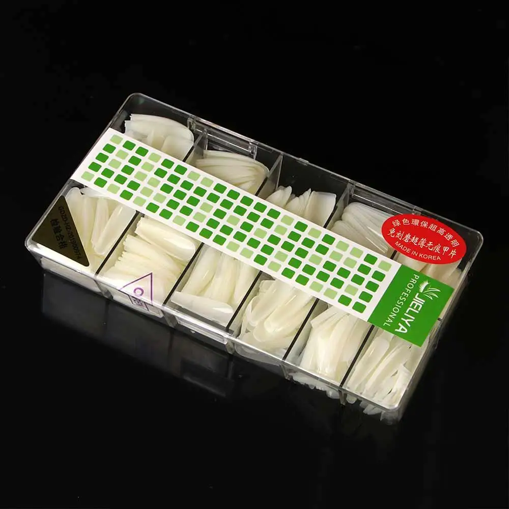 シームレス超薄型ハーフカバーフルカバープレスオンオーバル付け爪ネイルアートチップフレンチフェイクネイルマニキュア