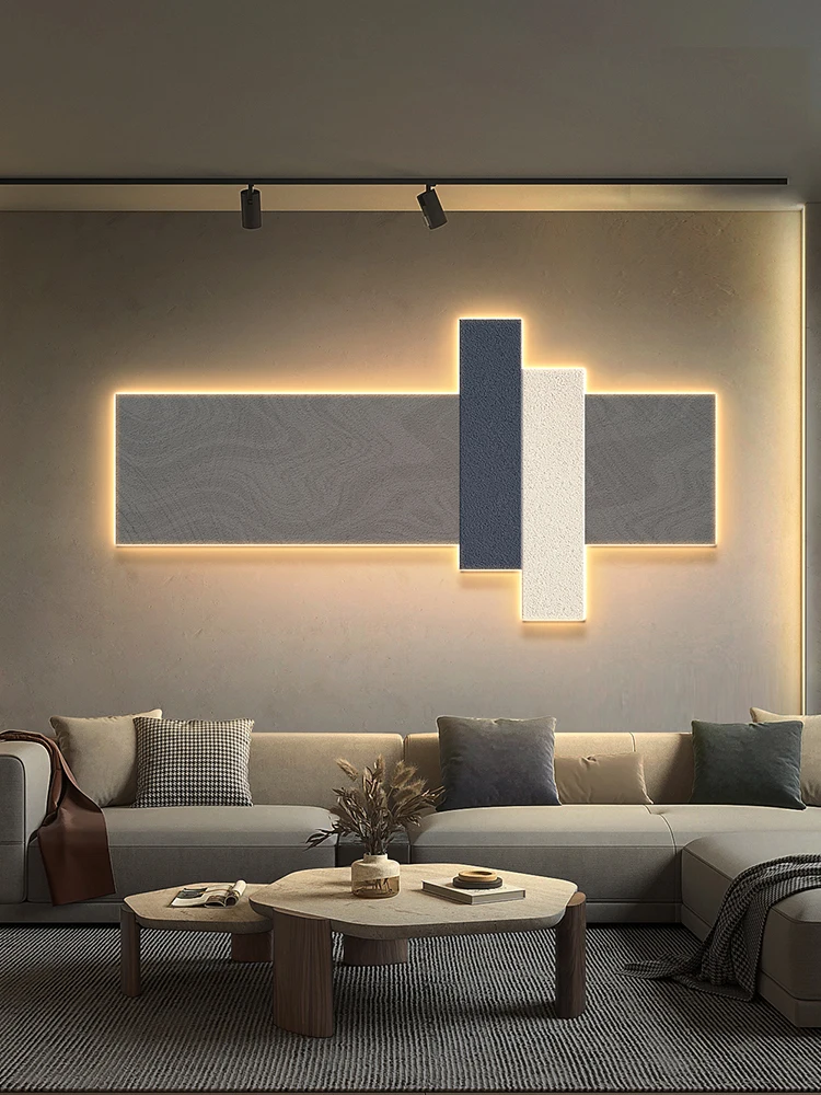 Sofa Background Wall Lamp Minimalist Indoor Corridor LED Lighting Fixtures Nordic Remote Control Hanging Picture Lamps with Plug