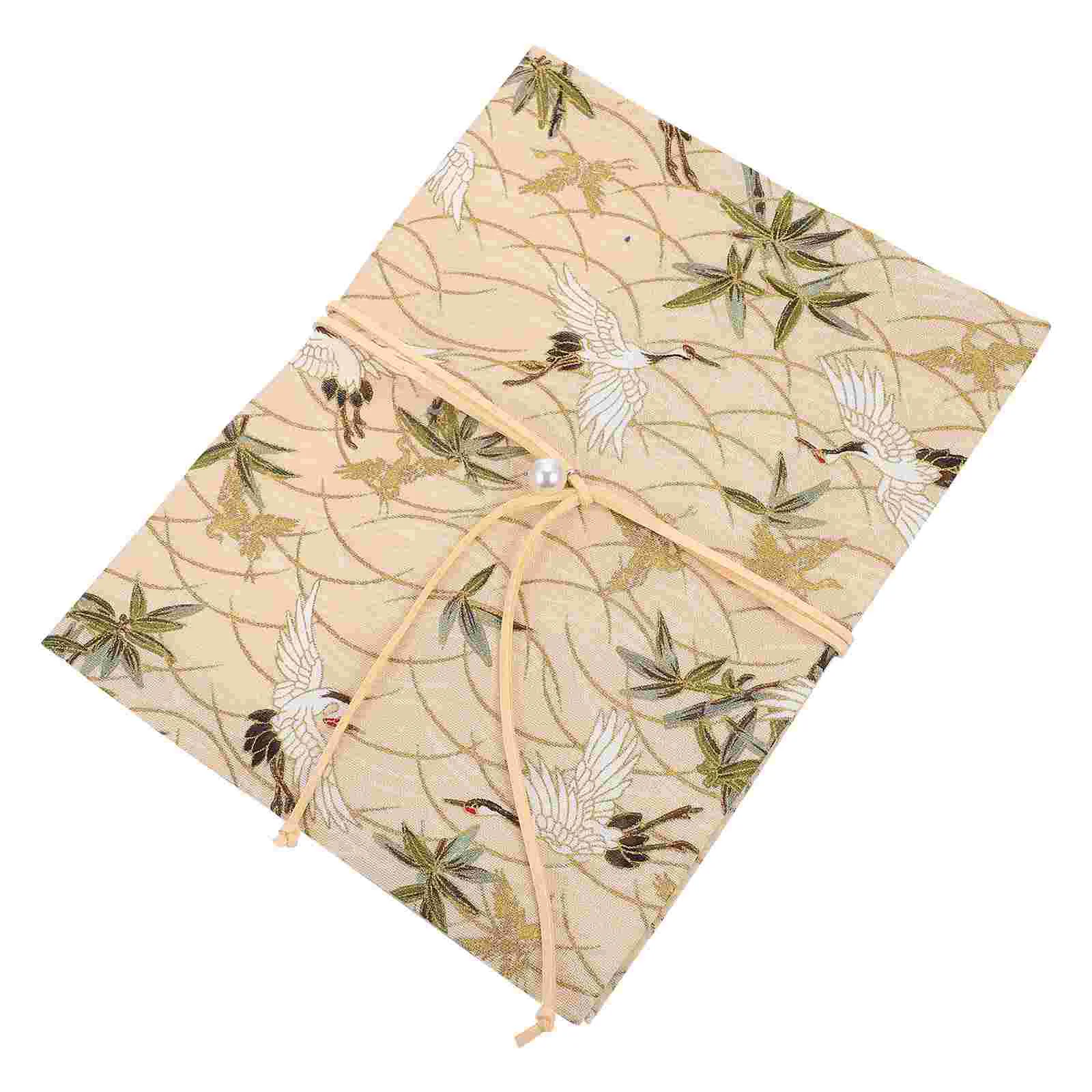 Crane Cloth Book Dust Cover Protector Chic Decorative Sleeve Exquisite A5 Size The Notebook