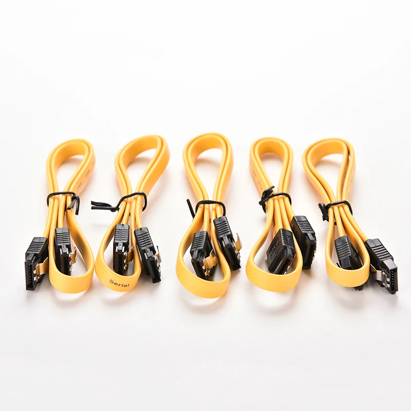 40cm Simple to Route, Install Serial ATA SATA 3 RAID Data HDD Hard Drive Disk Signal Cables RED + Yellow2Colours