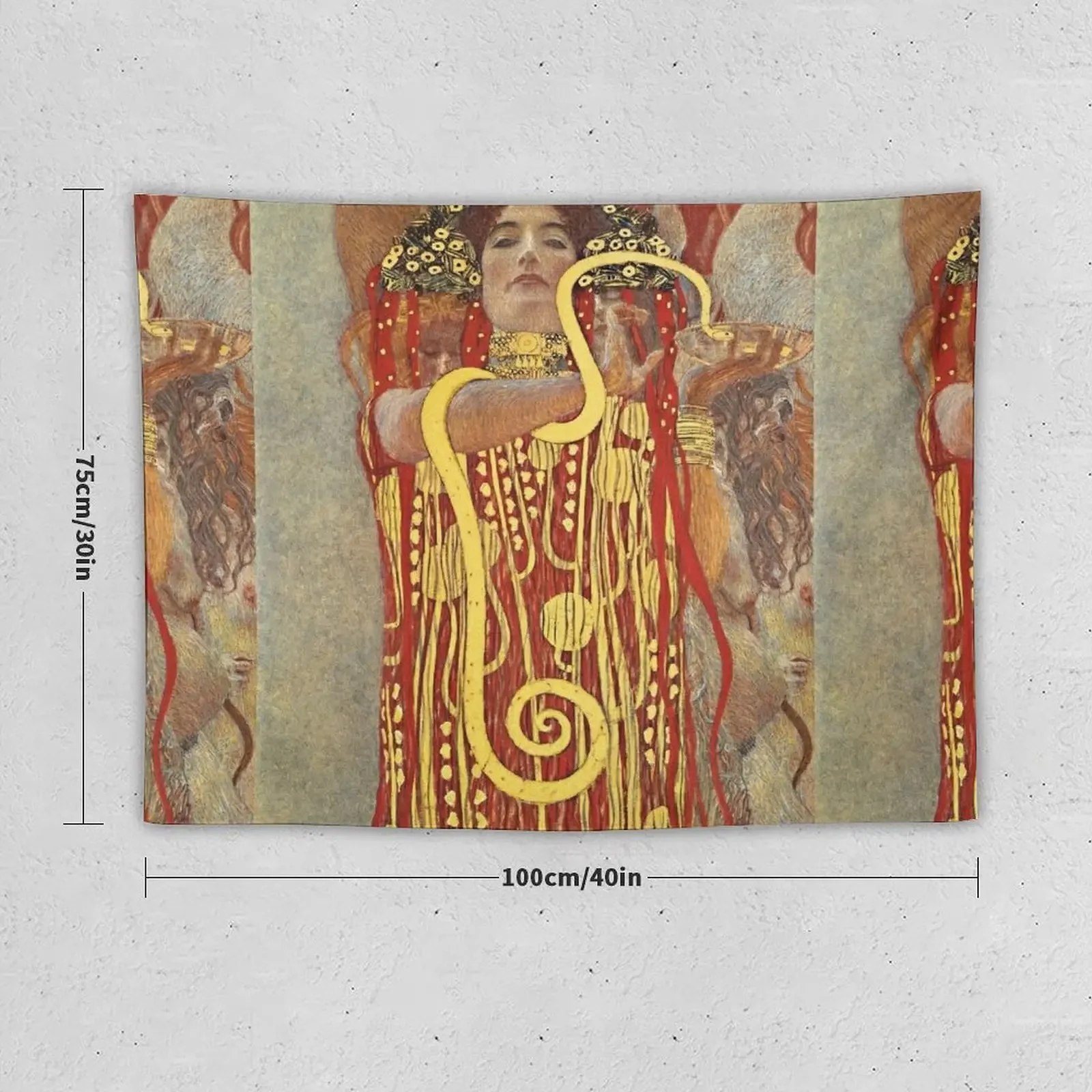 Hygieia - Gustav Klimt Tapestry Wallpaper Wall Hanging Wall Room Decor Cute Home And Comfort Decor Tapestry