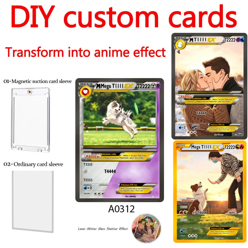 

Gift for Lovers Card Gifts for Valentine Wedding Her Custom Card Style Anime Photo Portrait Personalized Trading Card Picture