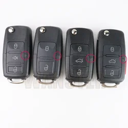 for Volkswagen VW Polo Passat B5 B6 Tiguan Golf MK4 Seat Skoda EOS Scirocco Car Key Fob Case Shell Housing