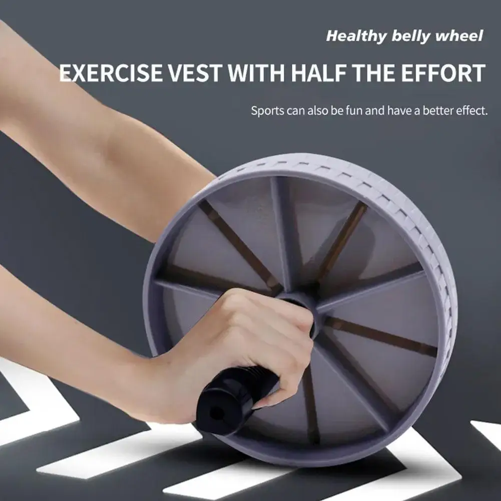 1Pcs Abdominal Wheel Strong Load Bearing Non-slip Roller Muscle Fitness Strengthen Exercise Training Equipment Use Home Sil R6K0