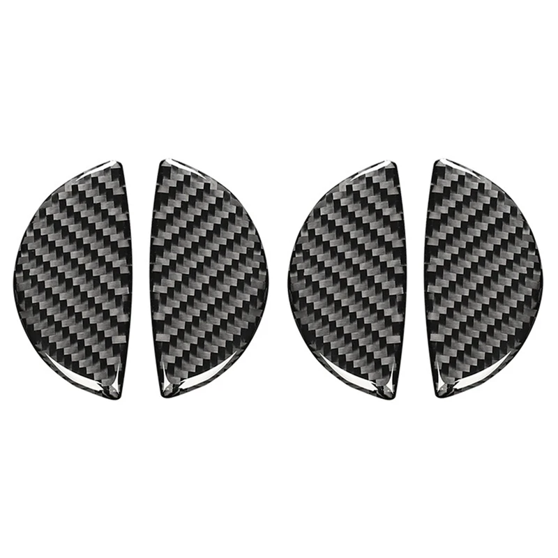 4X Carbon Fiber Car Interior Door Handle Stickers Decal Decor For Mini Cooper R55 R56 R60 Clubman Countryman F55 F54 F60