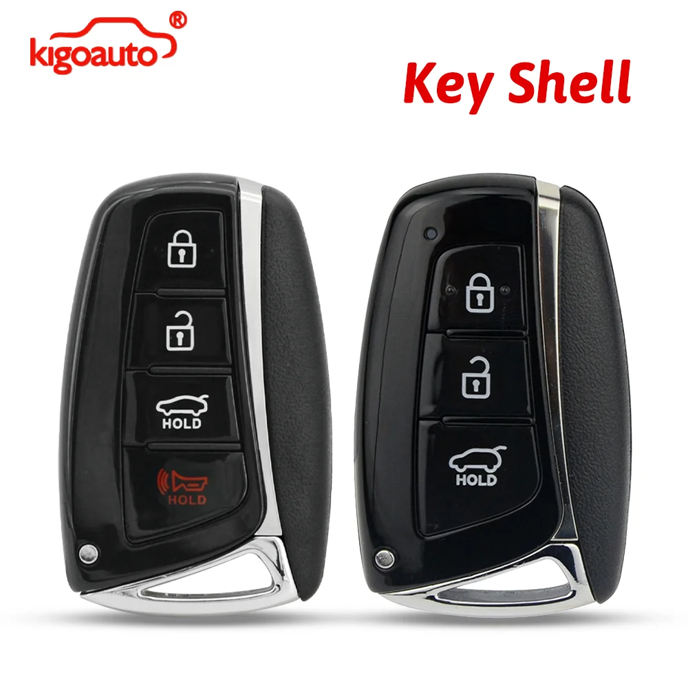 kigoauto Car Key Shell  Fob 3/4BNT Remote Control TOY40 Blade Key Case For Hyundai Genesis 2013 2014 2015 Santa Fe Equus Azera
