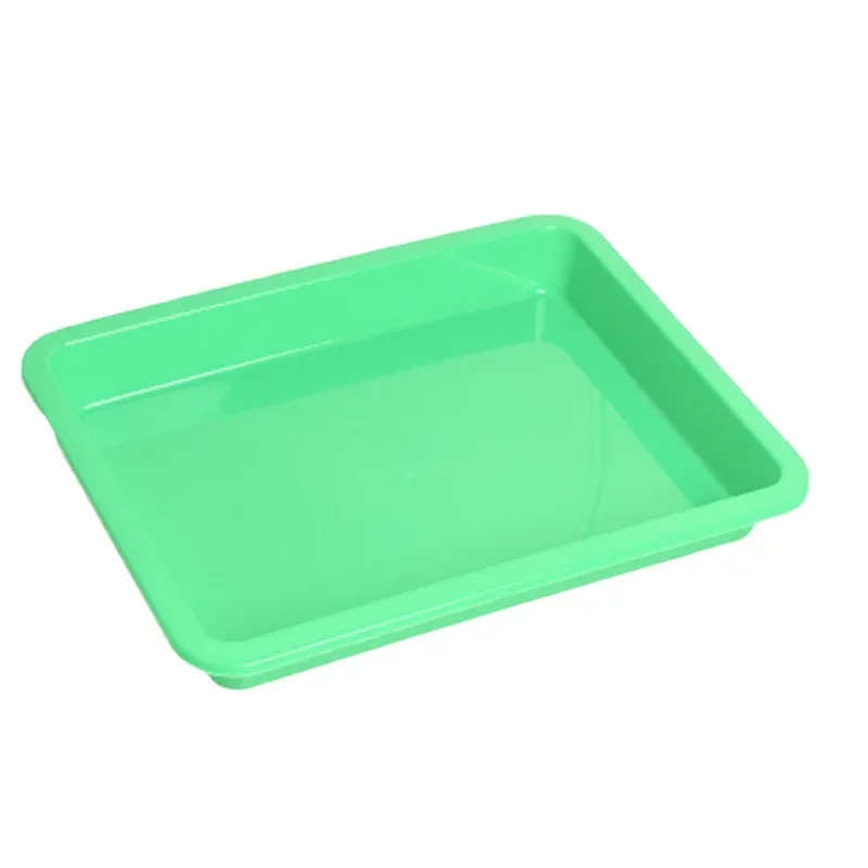 4PCS Square Plastic Trays Tea Breakfast Bread Snack Tray Dish Plate Bathroom Cosmetics Storage Rack Kitchen Organizer Serving