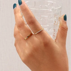 E.B.belle Classic Luxury AAA Zircon 18K gold plated rings for women stainless steel women's jewelry elegant Finger Decoration