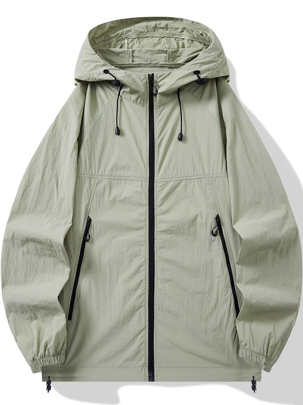 

Мужская легкая повседневная толстовка свободного кроя для активного отдыха, с защитой от солнца, летняя тонкая куртка в американском ретро-стиле, парный топ