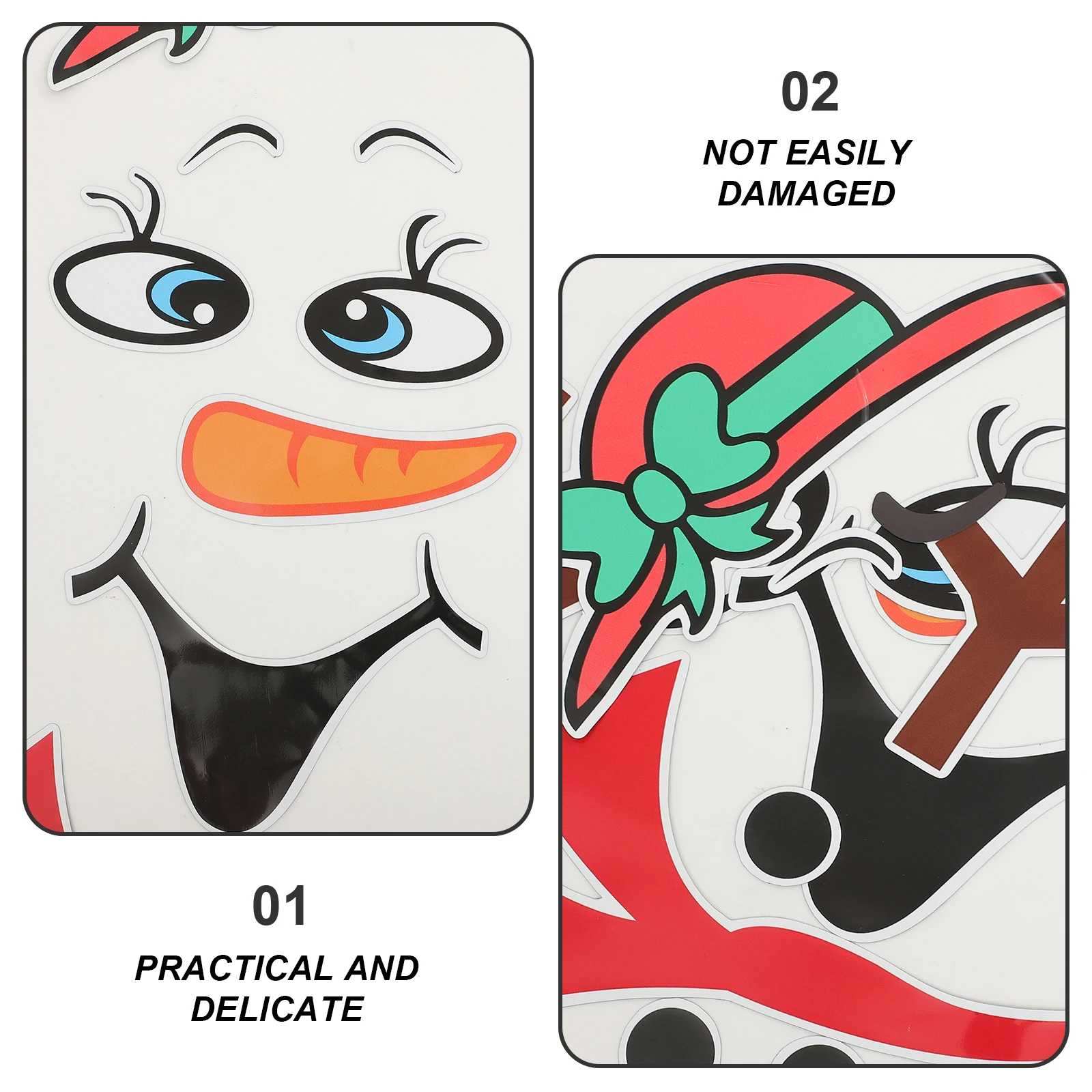 

Christmas Snowman PVC Stickers for Refrigerator Refrigerator Stickers Desk Phone Wall Decor Holiday Fridge Decal Gifts