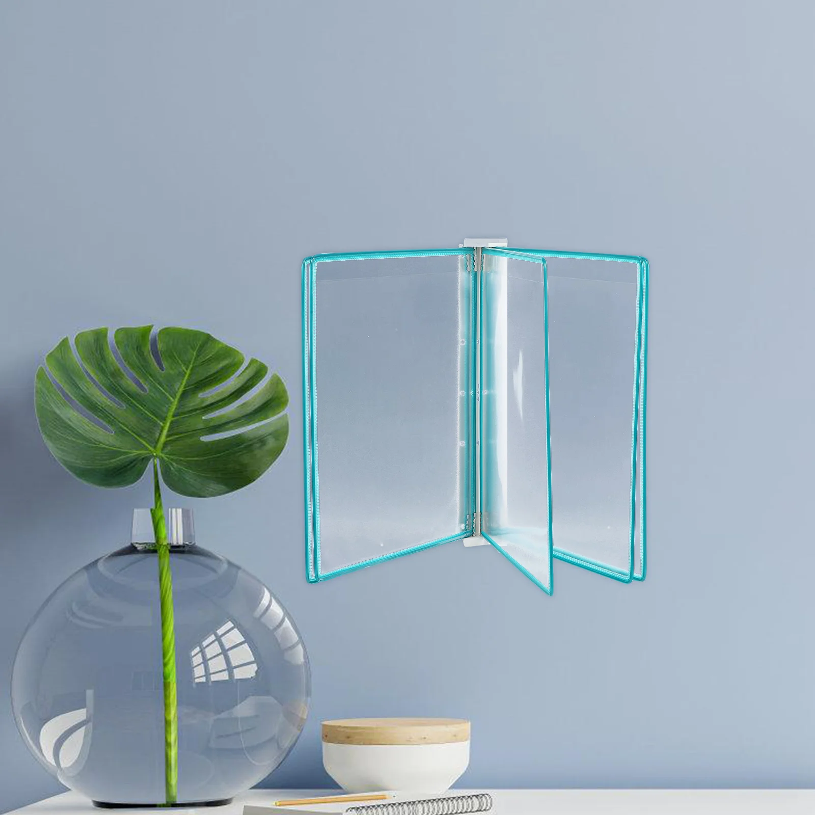 

Wall-Mounted File Organizer Rack Office Space-Saving Wall Folder Holder Document Literature Brochure Storage Magazine Display