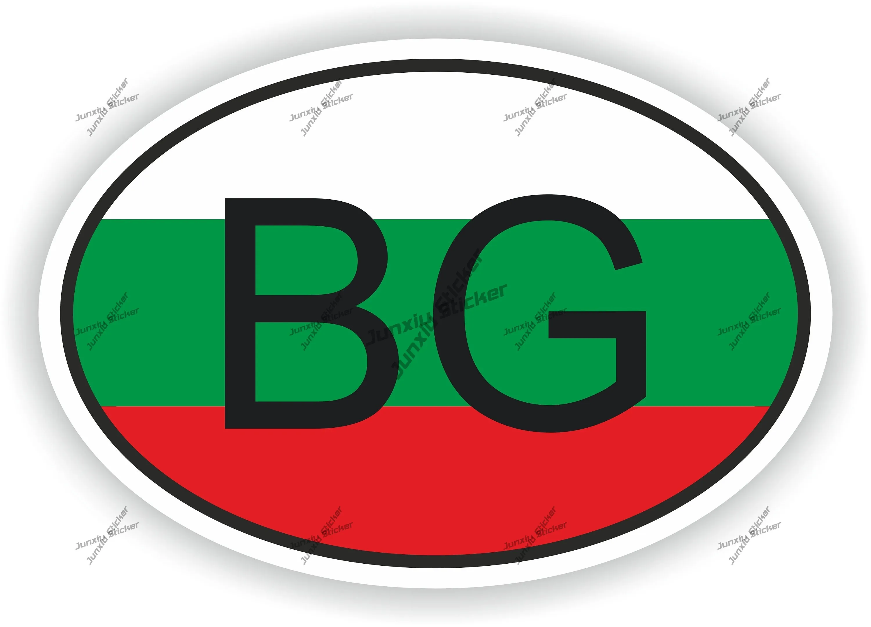 

Bulgaria Country Code Bg Oval Flag Sticker Engine Cover Decor Graphic Beauty Camping V Ehicle Parts Decal Accessories For Car